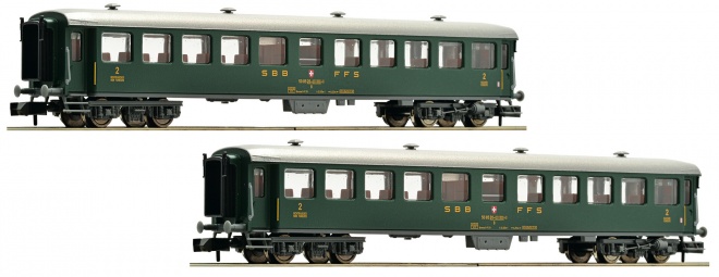 Set of 2 express train cars<br /><a href='images/pictures/Fleischmann/Fleischmann-881814.jpg' target='_blank'>Full size image</a>